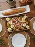Fritada con Espárragos, Longaniza y Huevo Duro