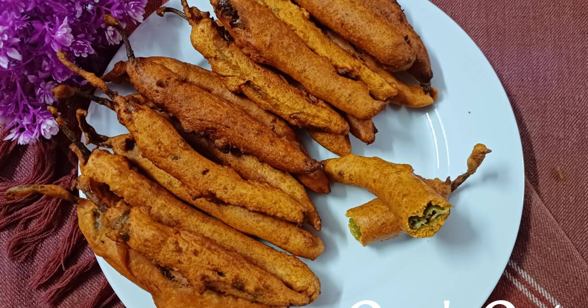 Mirchi Bhajiye with Gongura Chutney Recipe by ZMA Cookpad