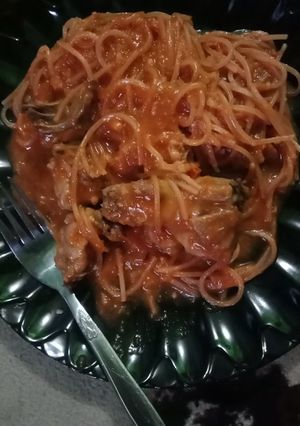 Foto resep Spatula Pedas (Spaghetti Tulang)