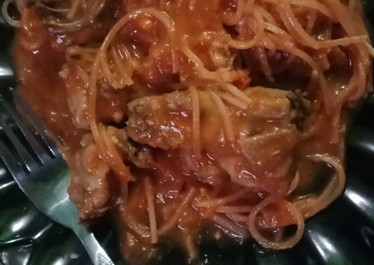 Masakan Unik Spatula Pedas (Spaghetti Tulang) Mantul Banget
