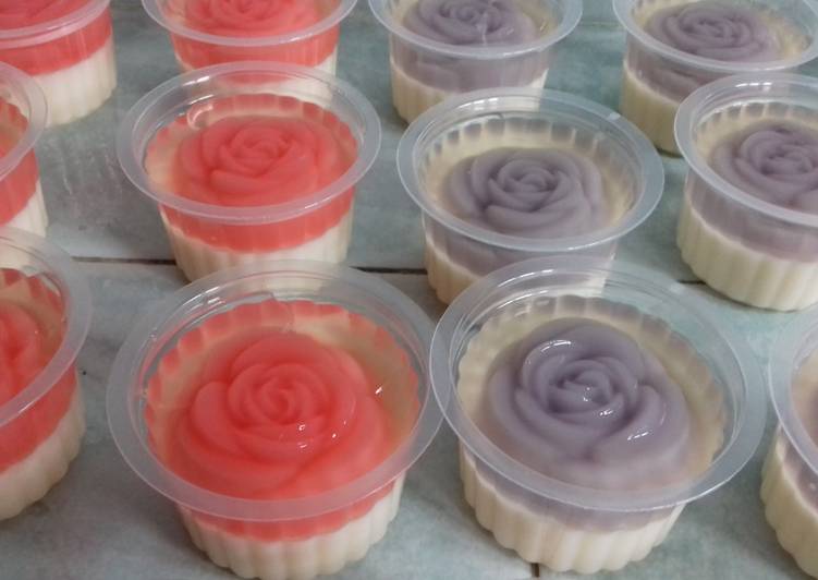 Resep Puding kaca mawar | Langkah Membuat Puding kaca mawar Yang Enak dan Simpel