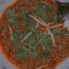 A picture of Katakat qeema.