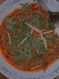 A picture of Katakat qeema.
