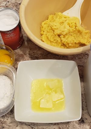 Hình của món Bánh đậu xanh nướng.
