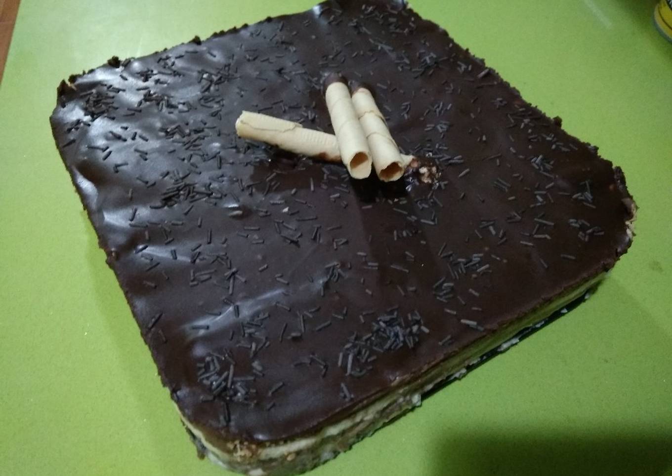 Tarta de galletas y chocolate con thermomix