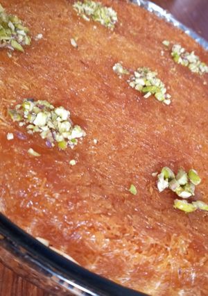 صورة لوصفة الكنافة النابلسية بالكريمة الطازجة ذوق فانيلا روعة وسهلة التحضير