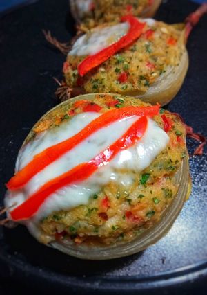 Una foto de Cebollas rellenas a la francesa