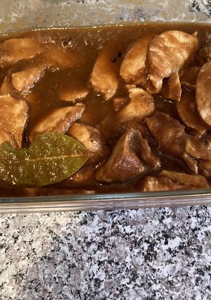 Una foto de Pechuga de pollo en salsa