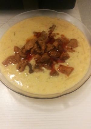 Tökfözelék pörköltel :) recept fotója