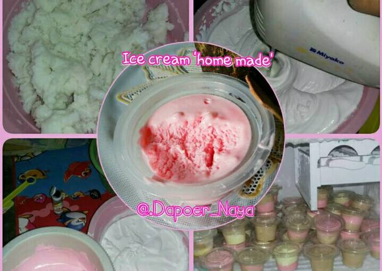 Es krim home made, mudah dan murah �?😉