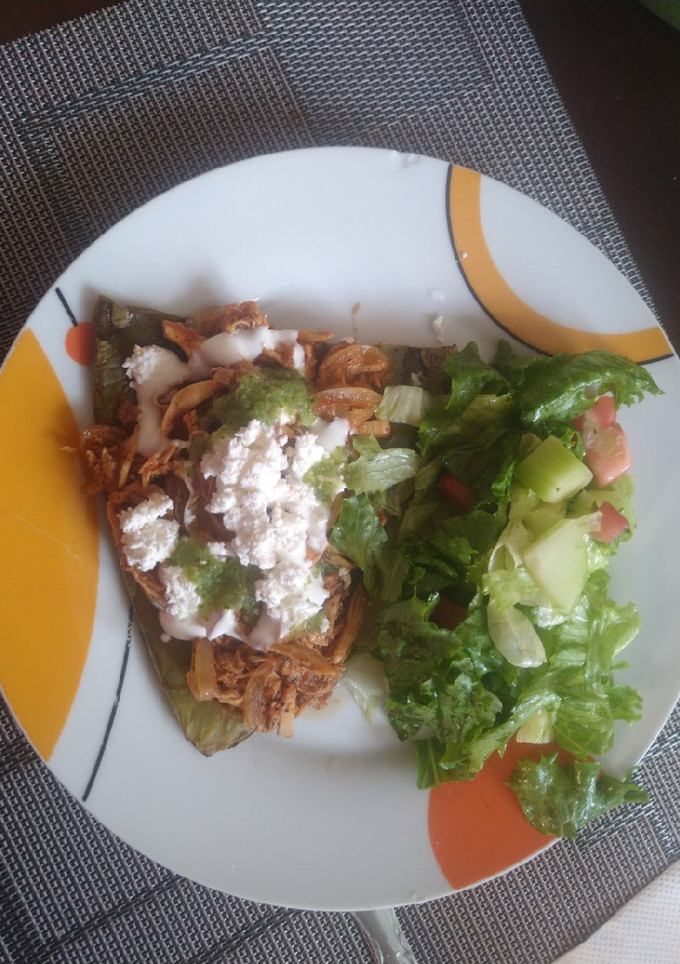 Una foto de Tostadas de tinga