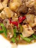 Buncis masak sapi tahu