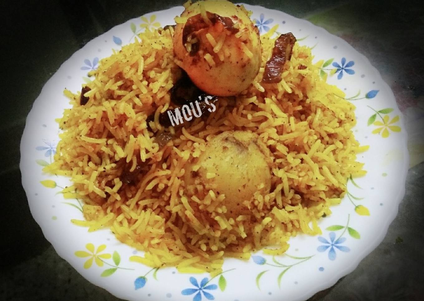 Hyderabadi egg dum biryani