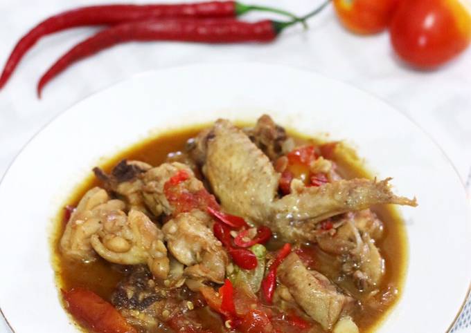 Ayam asam manis pedas kuah segar