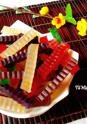 Hình của món Mứt rau câu ngũ sắc #ngon_bất_ngờ.
