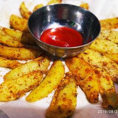 A picture of Baked potato wedges recipe.