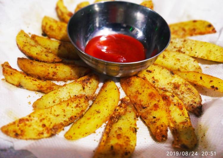 Baked potato wedges recipe