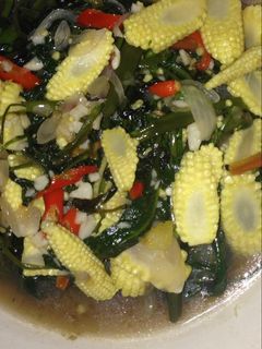 Foto resep Cah kangkung jagung muda
