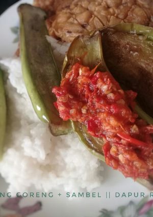 Foto resep Terong goreng plus sambel