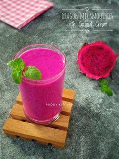 Foto resep Dragon Mix Smoothies with Coconut Cream