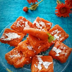 A picture of Carrot Halwa Burfi.