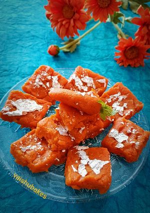 A picture of Carrot Halwa Burfi.
