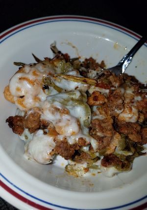 A picture of Sausage and veggies.