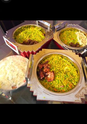 A picture of Multicolored fried rice.