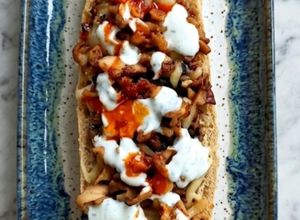 Zdjęcie przepisu Zapiekanka z mięsem na kebab 🌶.