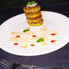 A picture of Potato Cheese Moong Joor Tikki.