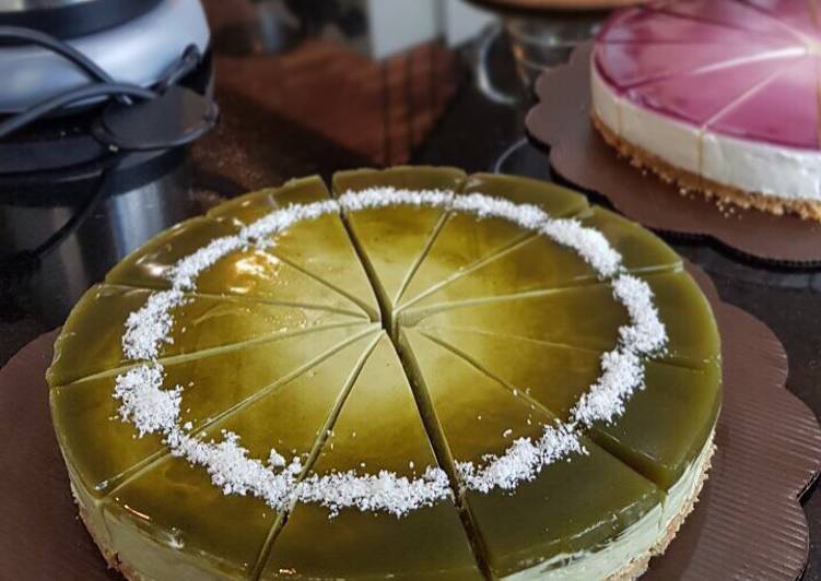 Resep masakan Matcha cheesecake(unbaked)topping jelly | Cara Buat Matcha cheesecake(unbaked)topping jelly Yang Bisa Manjain Lidah