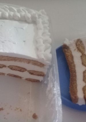 Una foto de Postre de vainilla