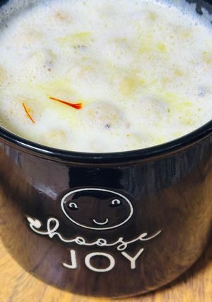 A picture of My Best Ever Saffron Milk Makhana.