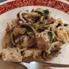 A picture of Tuscan Style Chicken and Pasta GF DF.