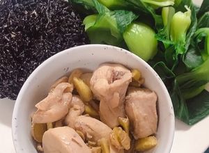 Hình của món Eat clean - cơm gạo lứt 👩‍🍳.