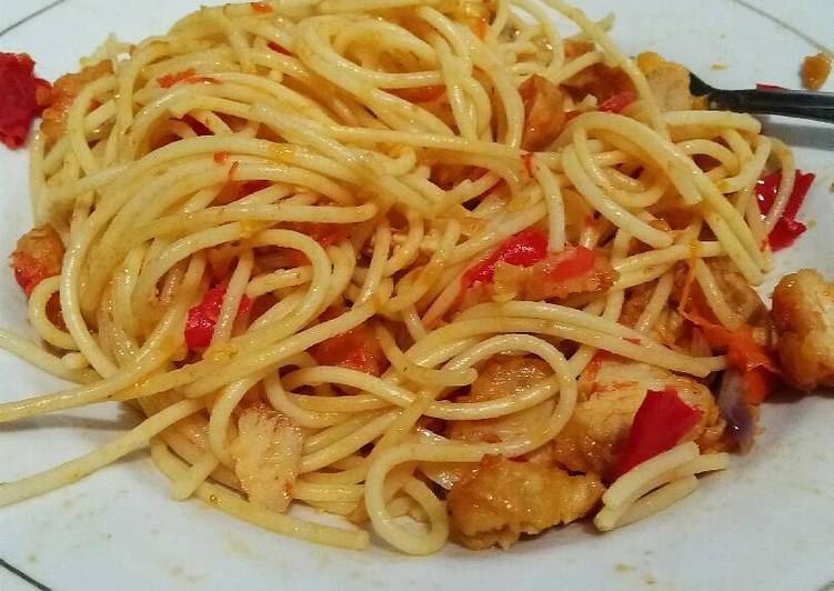 Spaghetti Balado Pedas