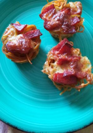 Una foto de Muffins o mantecadas de spaghetti