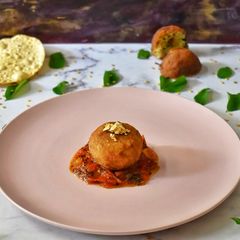 Bhata dalma Arancini A picture of Bhata dalma Arancini.