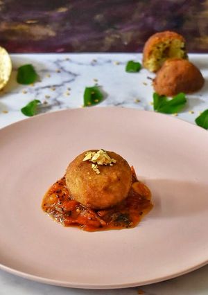 A picture of Bhata dalma Arancini.