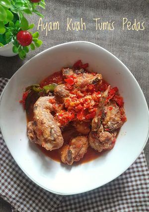 Foto resep Ayam Kuah Tumis Pedas