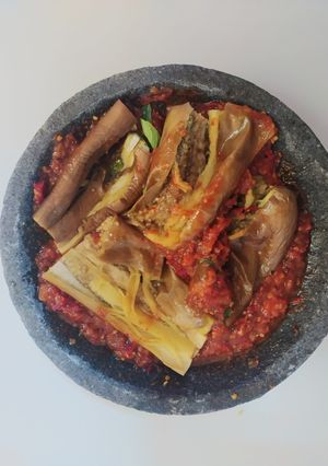 Foto resep Terong penyet sambal kemangi
