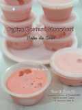 Puding Kastard Strawberi Nata de Coco