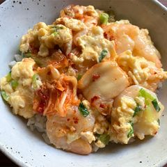 A picture of Prawn, Kimchi & Egg Rice Bowl.