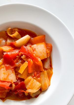 Egyszerű lecsó recept fotója
