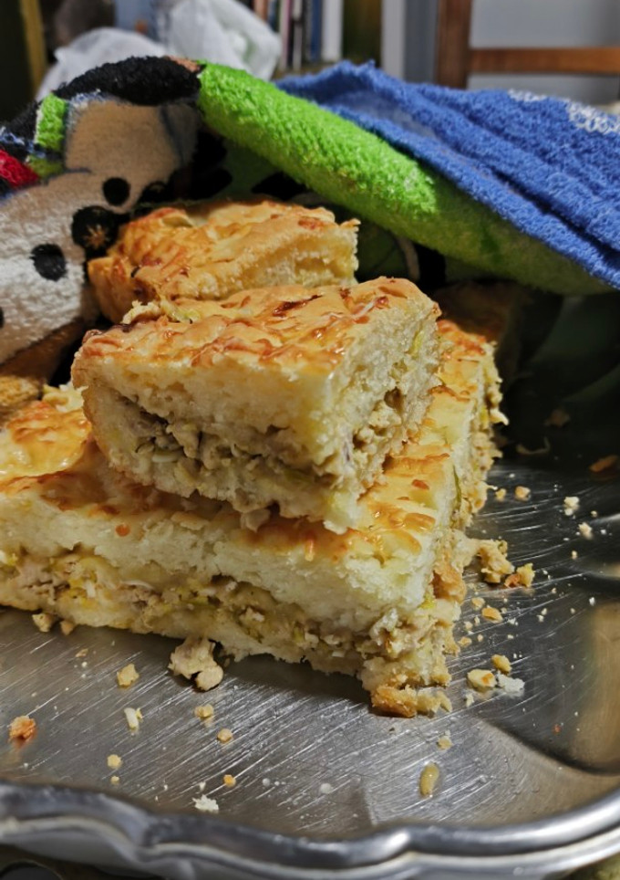 Una foto de Pan relleno con pollo 💣 sin tacc ✨