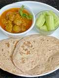 Soya Chunks Curry With Gluten Free Chapati