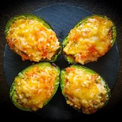 A picture of Roast Chicken Stuffed Avocado.