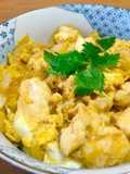 Tender Chicken and Egg Bowl (Oyakodon) with Chicken Breast or Tenderloin