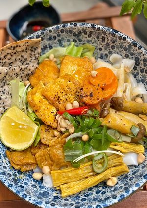 Hình của món Mỳ Quảng chay.
