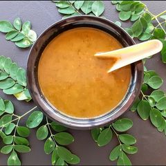 Moringa Dal Shorba/ Moringa leaves Soup A picture of Moringa Dal Shorba/ Moringa leaves Soup.